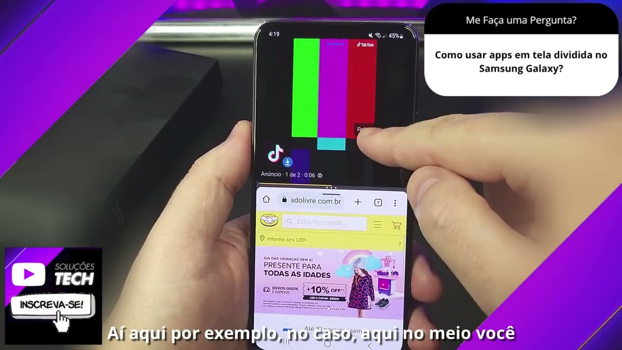 Como usar apps em tela dividida no Samsung Galaxy❓