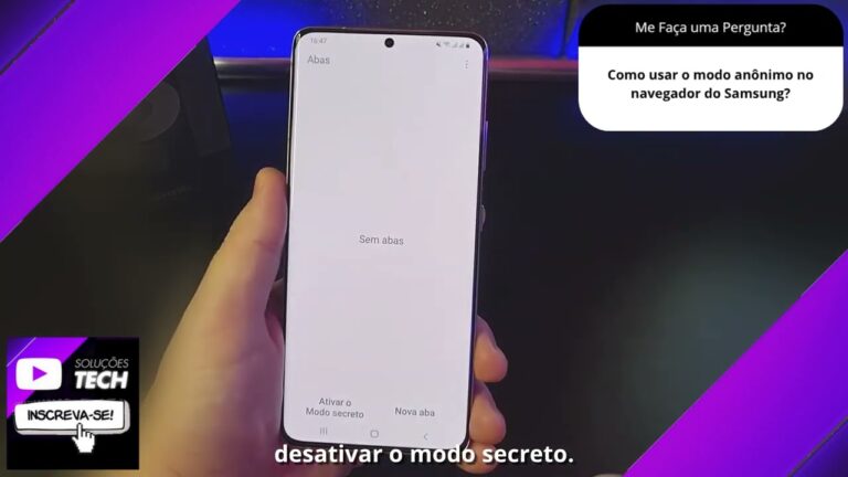 Como usar o modo anônimo no navegador do Samsung❓