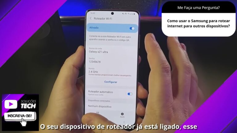 Como usar o Samsung para rotear internet para outros dispositivos❓