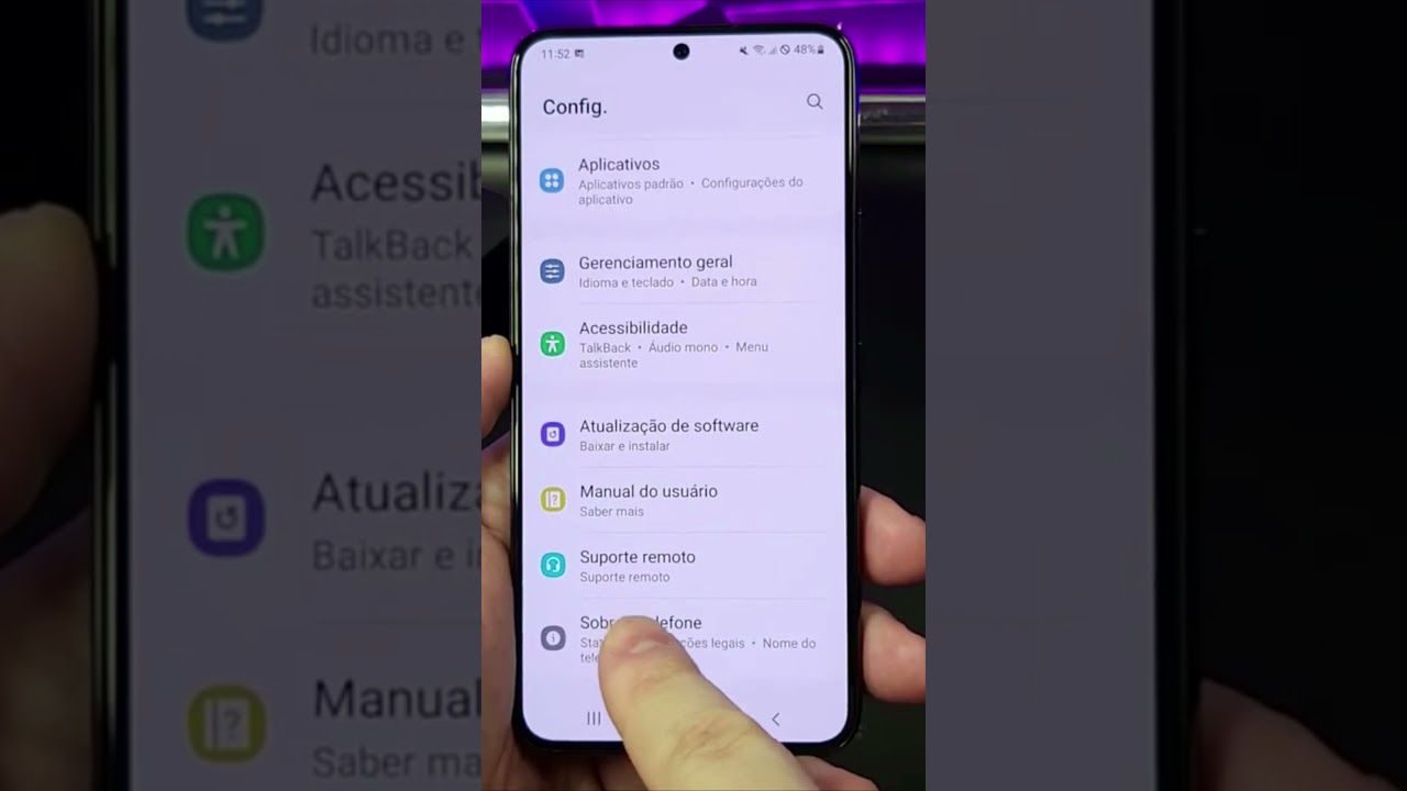 COMO LIGAR OU DESLIGAR O SENSOR DE PROXIMIDADE NO GALAXY #Shorts