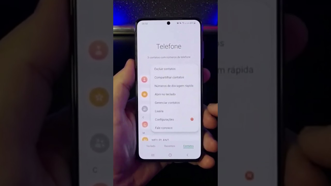 COMO SINCRONIZAR E RECUPERAR CONTATOS DO GOOGLE NO SAMSUNG #Shorts