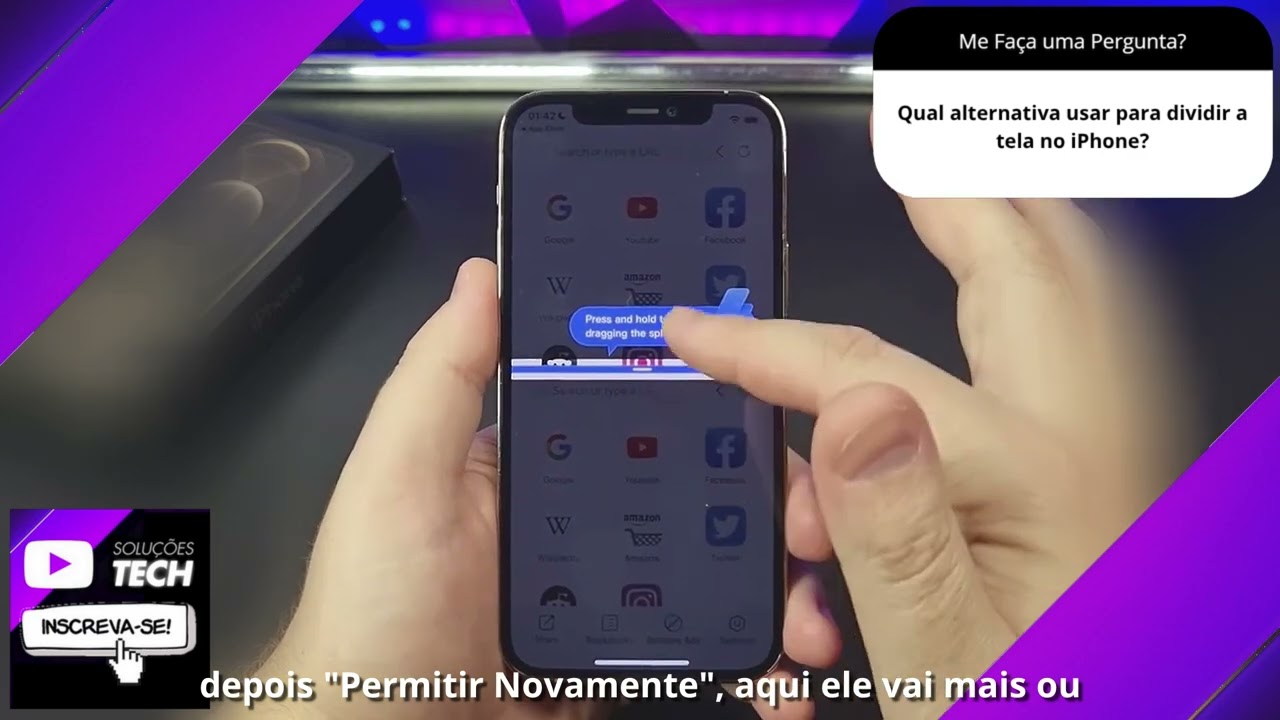 Qual alternativa usar para dividir a tela no iPhone❓