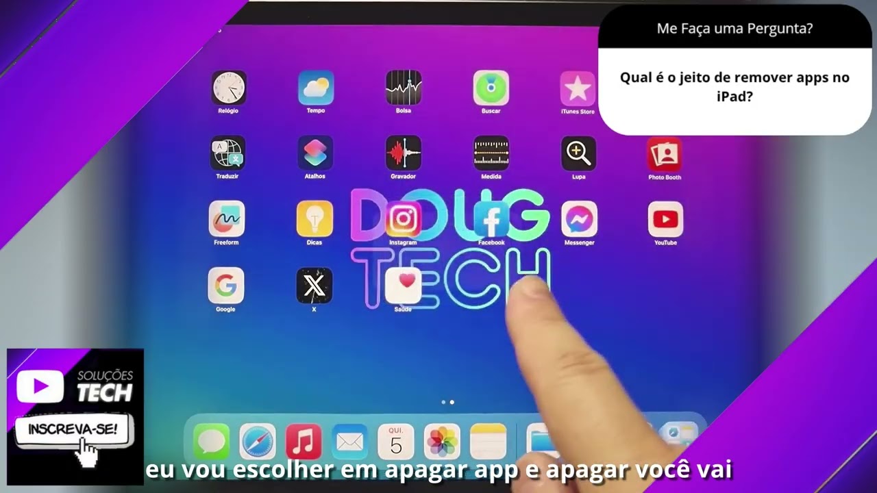 Qual é o jeito de remover apps no iPad❓