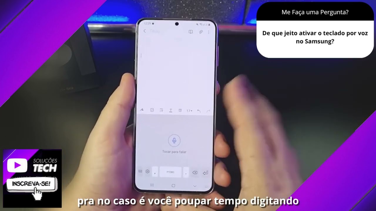 De que jeito ativar o teclado por voz no Samsung❓
