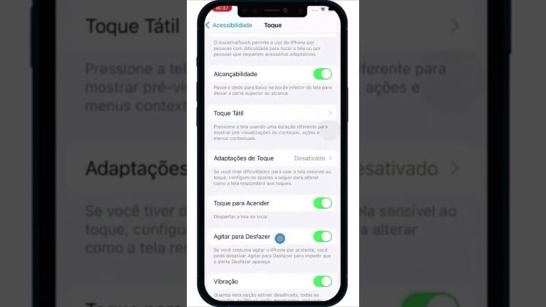 COMO DESLIGAR A VIBRAÇÃO NO IPHONE #Shorts