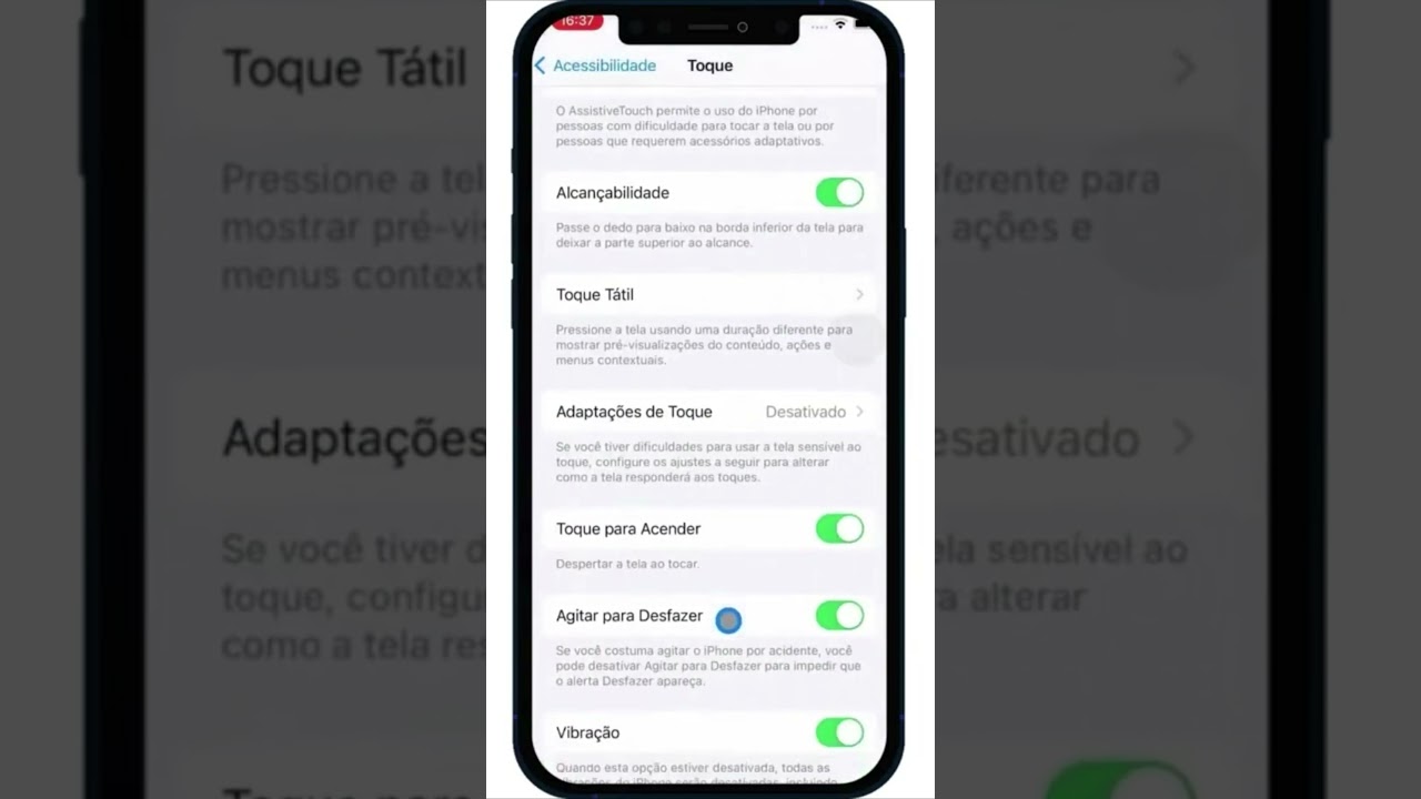 COMO DESLIGAR A VIBRAÇÃO NO IPHONE #Shorts