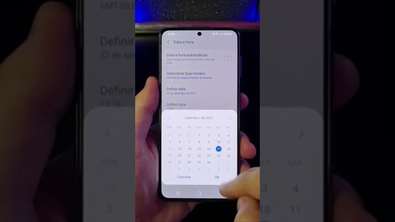 CONFIGURE A DATA E HORA DO SEU SAMSUNG FACILMENTE #Shorts