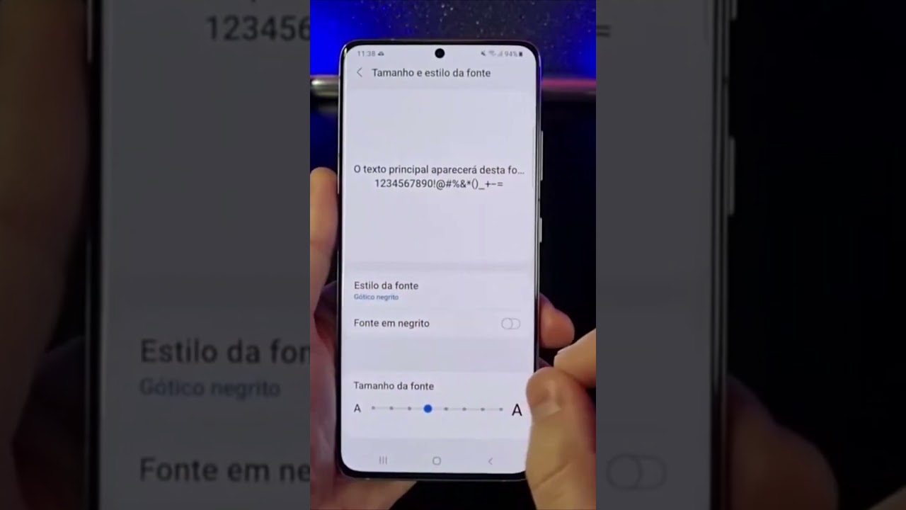 Mudar fonte das letras no Samsung #Shorts