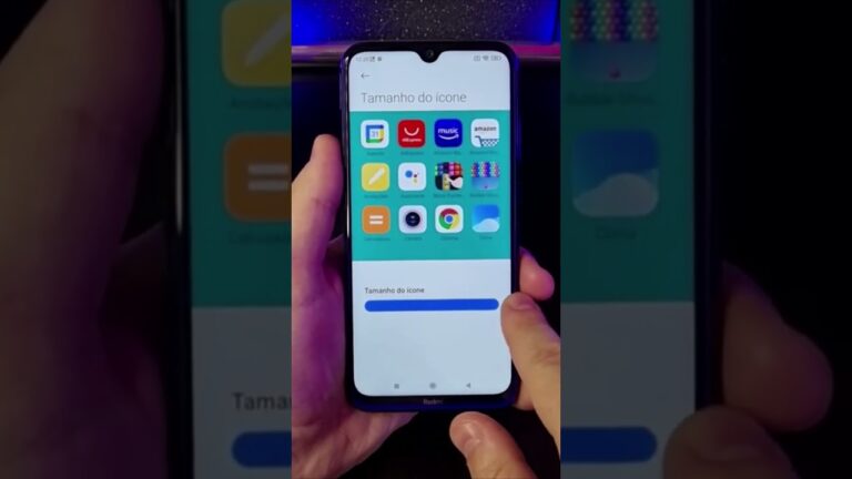 COMO AJUSTAR O TAMANHO DOS ÍCONES NO XIAOMI #Shorts