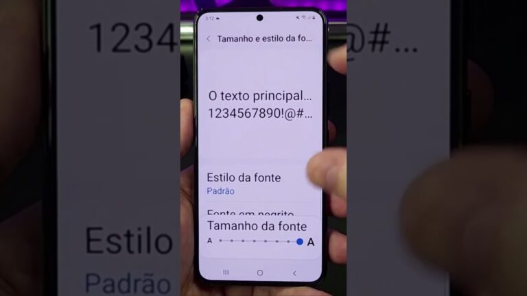 COMO AUMENTAR OU DIMINUIR O TAMANHO DA FONTE NO GALAXY #Shorts