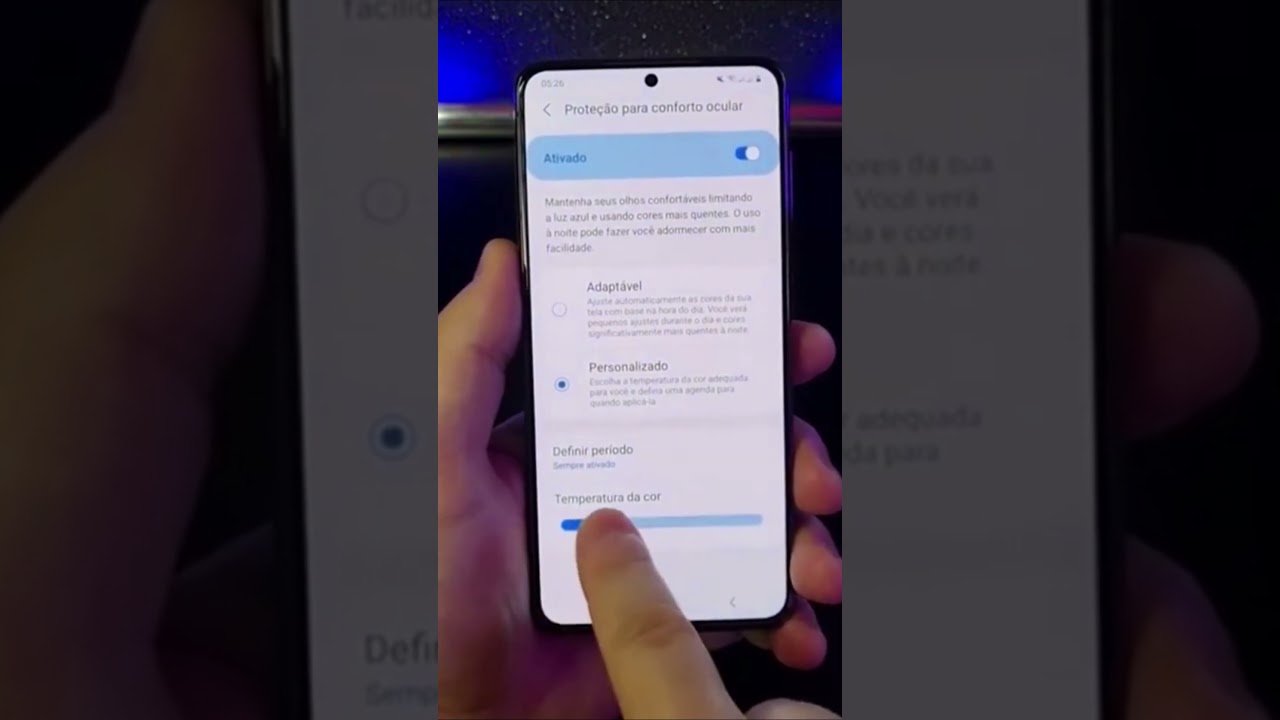 Modifique a tonalidade da tela do Samsung para uma visualização confortável #Shorts