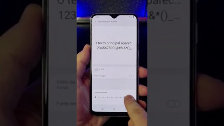 Personalizando o tamanho do texto no Samsung #Shorts