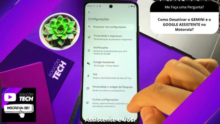 Como Desativar o GEMINI e o GOOGLE ASSISTENTE no Motorola Como Desativar o GEMINI e o GOOGLE ASSISTENTE no Motorola