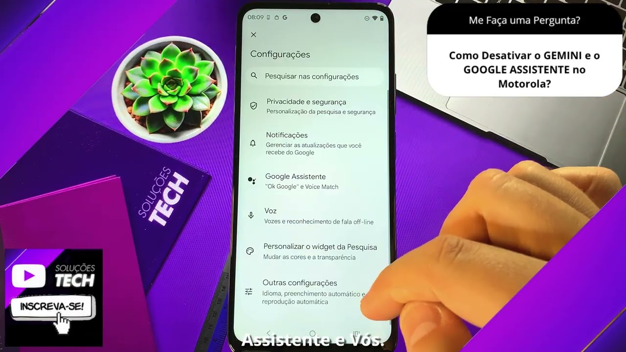 Como Desativar o GEMINI e o GOOGLE ASSISTENTE no Motorola