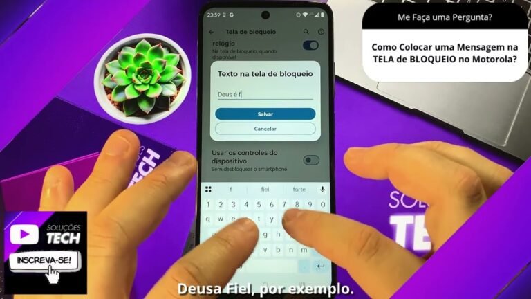 Como Colocar uma Mensagem na TELA de BLOQUEIO no Motorola Como Colocar uma Mensagem na TELA de BLOQUEIO no Motorola