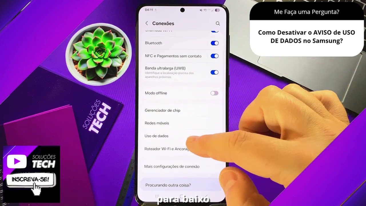 Como Desativar o AVISO de USO DE DADOS no Samsung