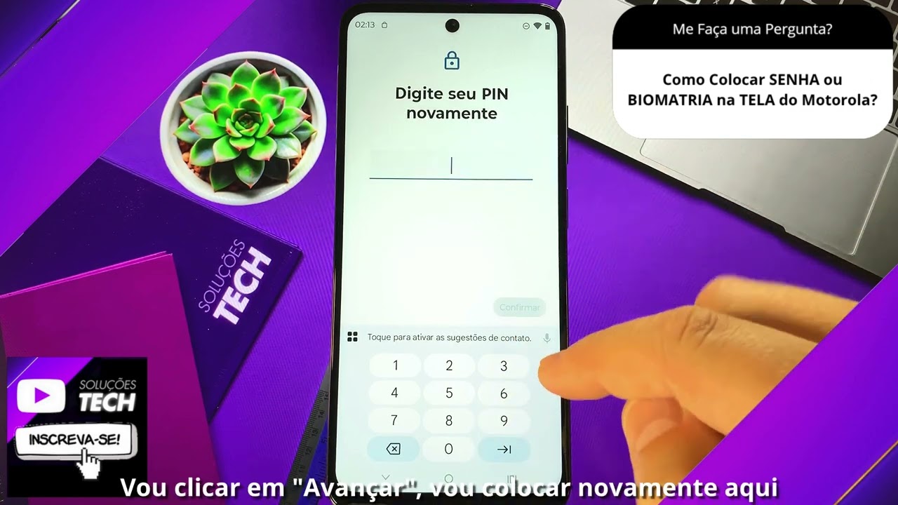 Como Colocar SENHA ou BIOMATRIA na TELA do Motorola