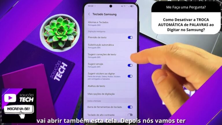 Como Desativar a TROCA AUTOMÁTICA de PALAVRAS ao Digitar no Samsung