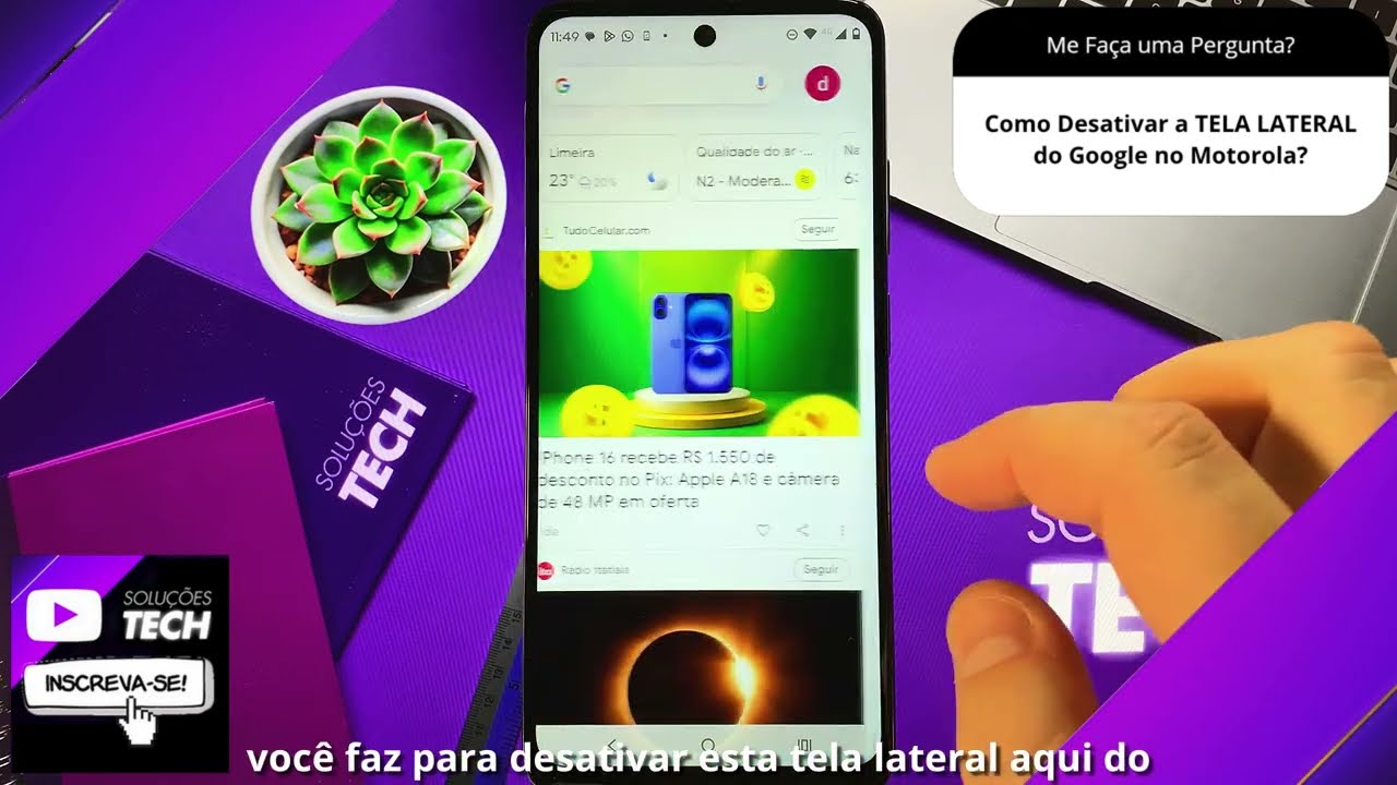 Como Desativar a TELA LATERAL do Google no Motorola
