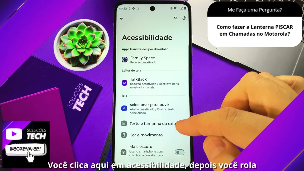 Como fazer a Lanterna PISCAR em Chamadas no Motorola