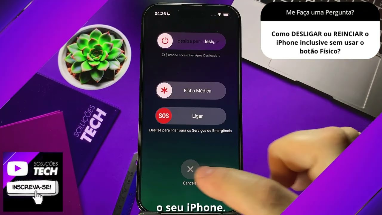 Como DESLIGAR ou REINCIAR o iPhone inclusive sem usar o botão Físico