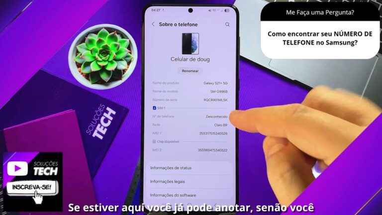 Como encontrar seu NÚMERO DE TELEFONE no Samsung