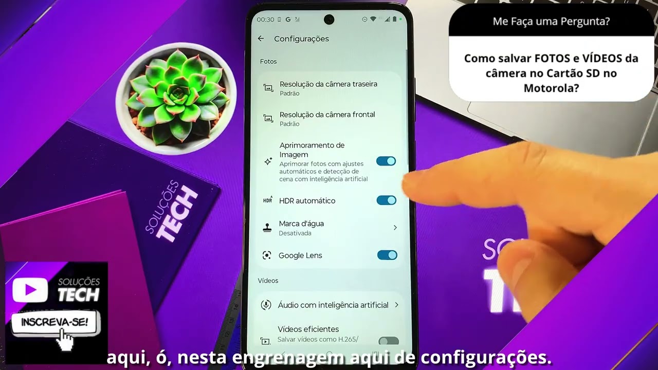 Como salvar FOTOS e VÍDEOS da câmera no Cartão SD no Motorola