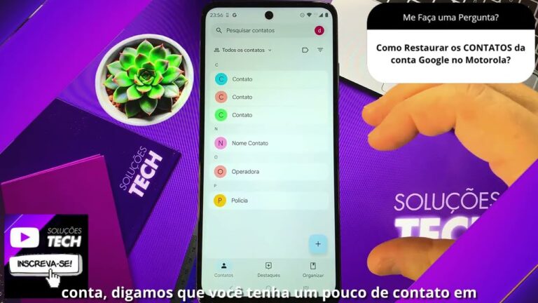 Como Restaurar os CONTATOS da conta Google no Motorola