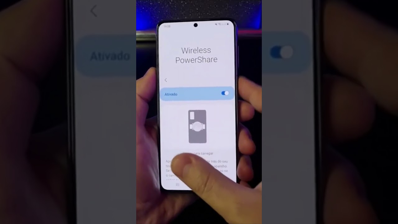 COMO USAR O COMPARTILHAMENTO DE BATERIA SEM FIO NO SAMSUNG #Shorts