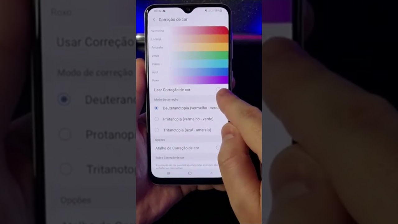 ► Ajustando as cores da tela do Samsung para melhor visualização #Shorts