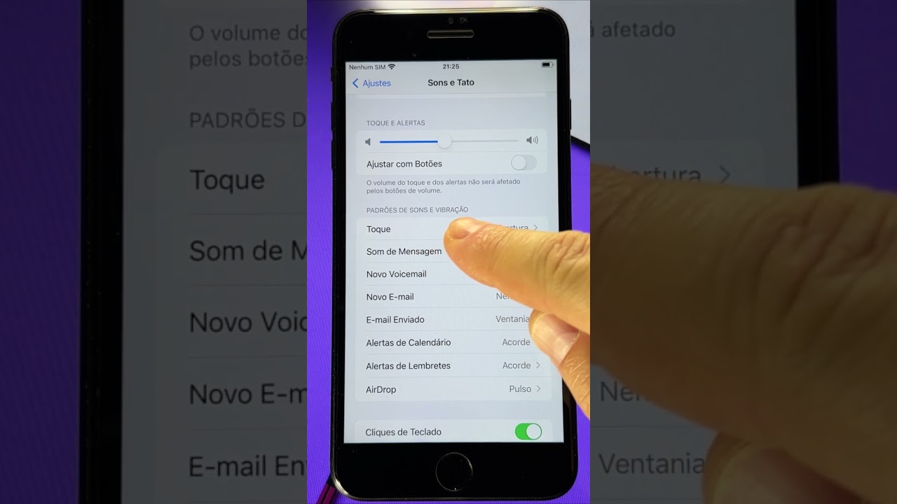 Como Ativar ou Desativar as VIBRAÇÕES no iPhone ANTIGO