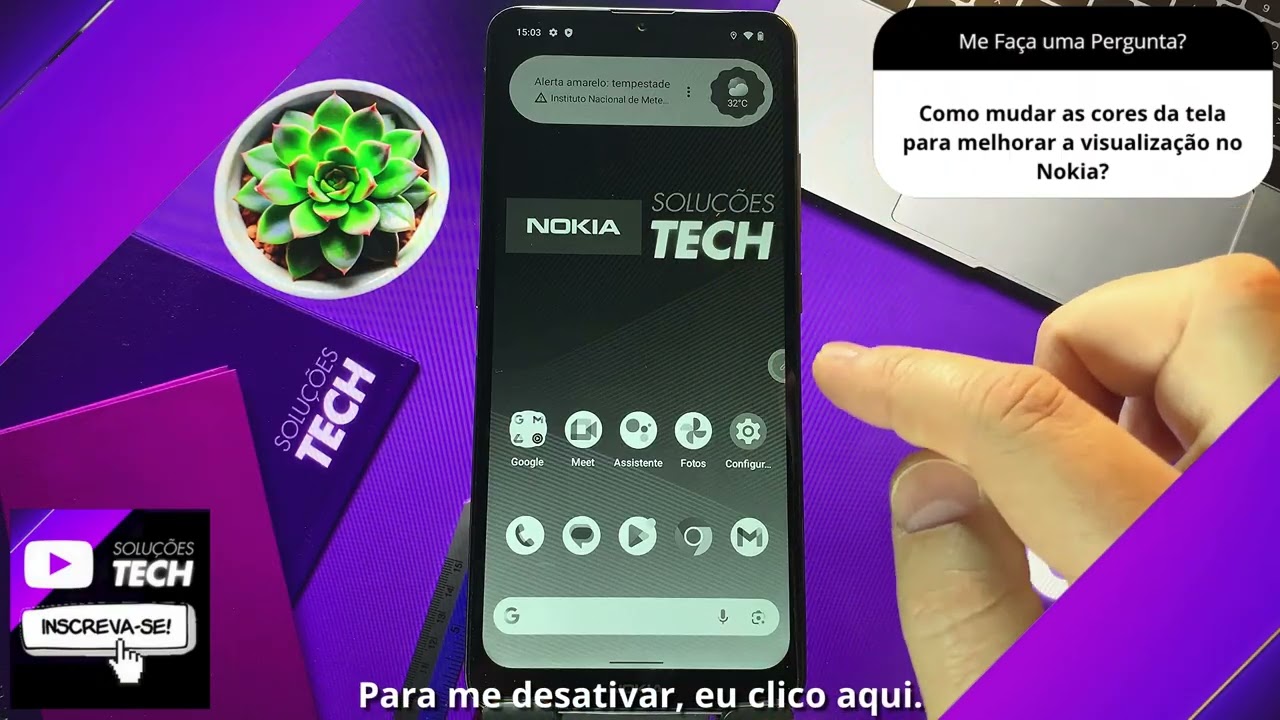 Como mudar as cores da tela para melhorar a visualização no Nokia