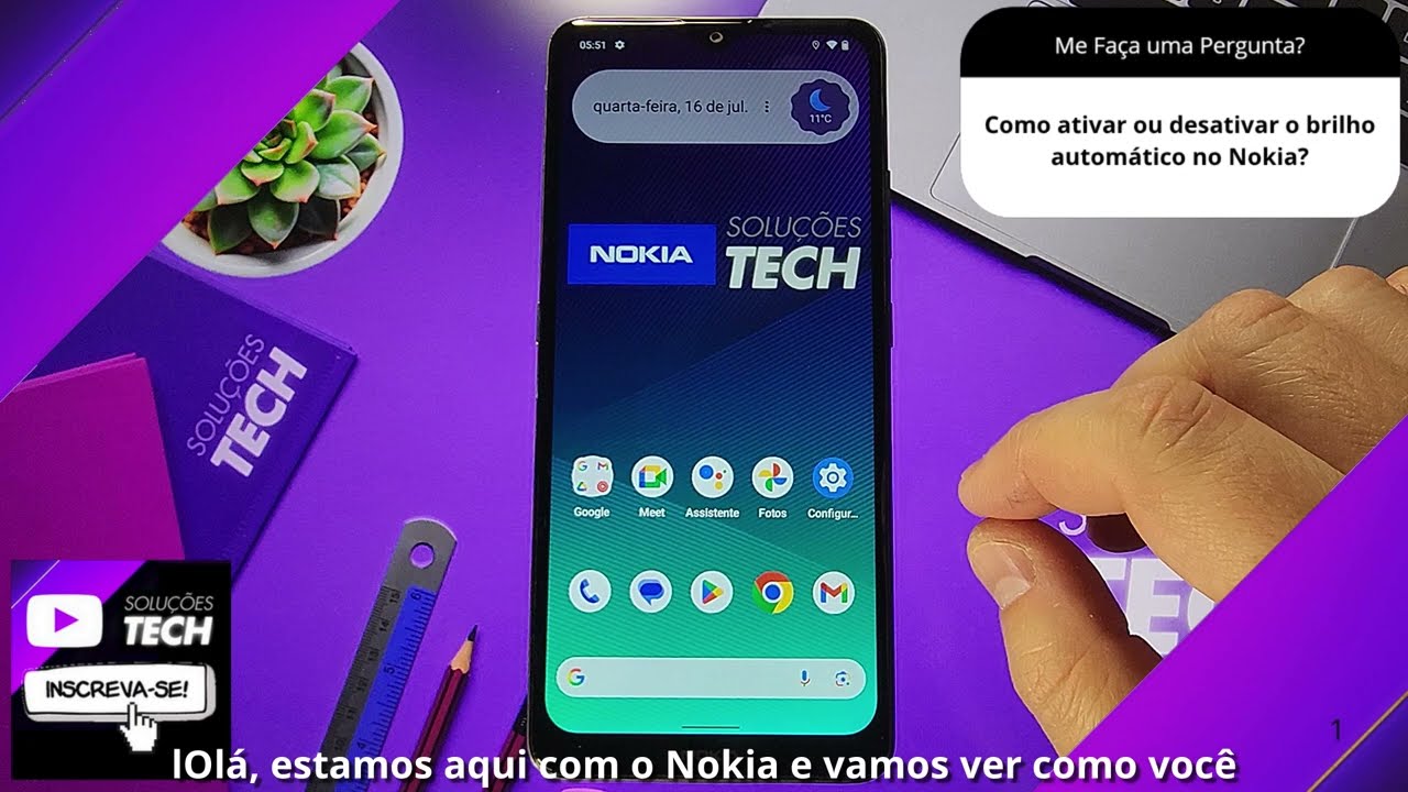 Como ativar ou desativar o brilho automático no Nokia