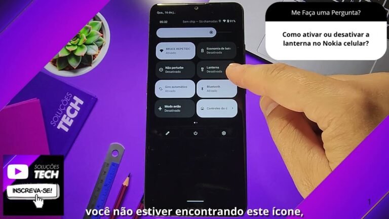 Como ativar ou desativar a lanterna no Nokia celular