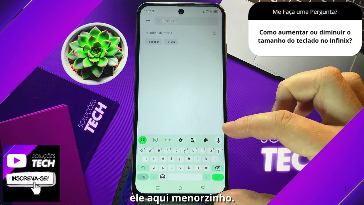 Como aumentar ou diminuir o tamanho do teclado no Infinix