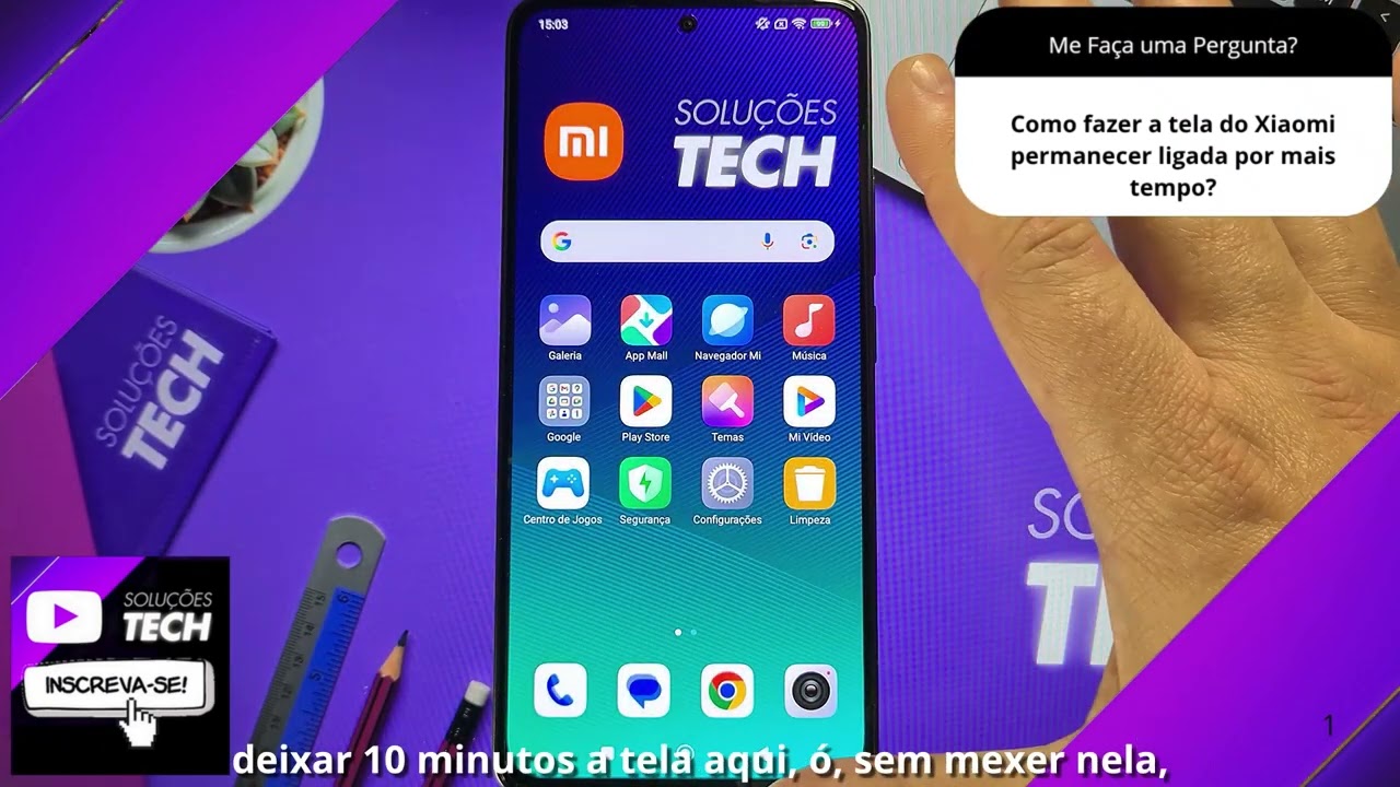 Como fazer a tela do Xiaomi permanecer ligada por mais tempo