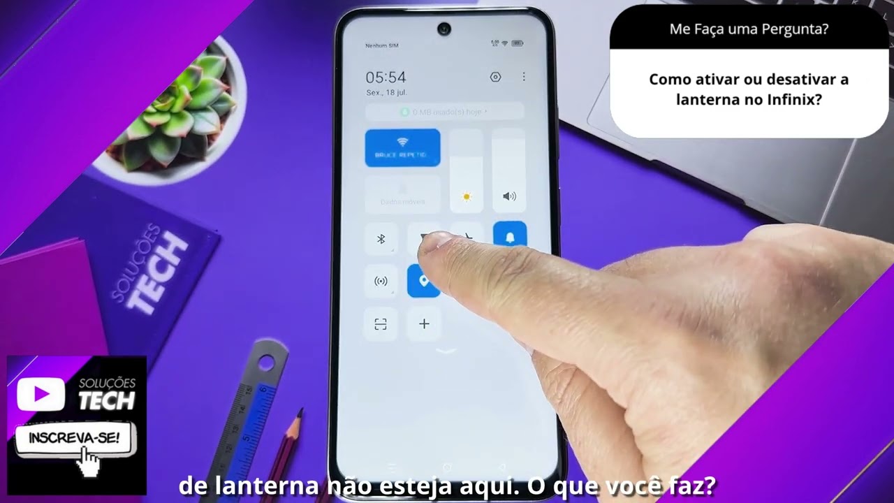 Como ativar ou desativar a lanterna no Infinix