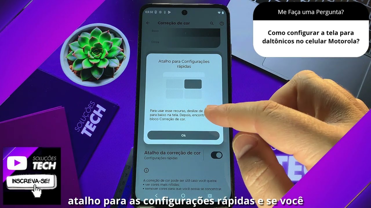 Como configurar a tela para daltônicos no celular Motorola