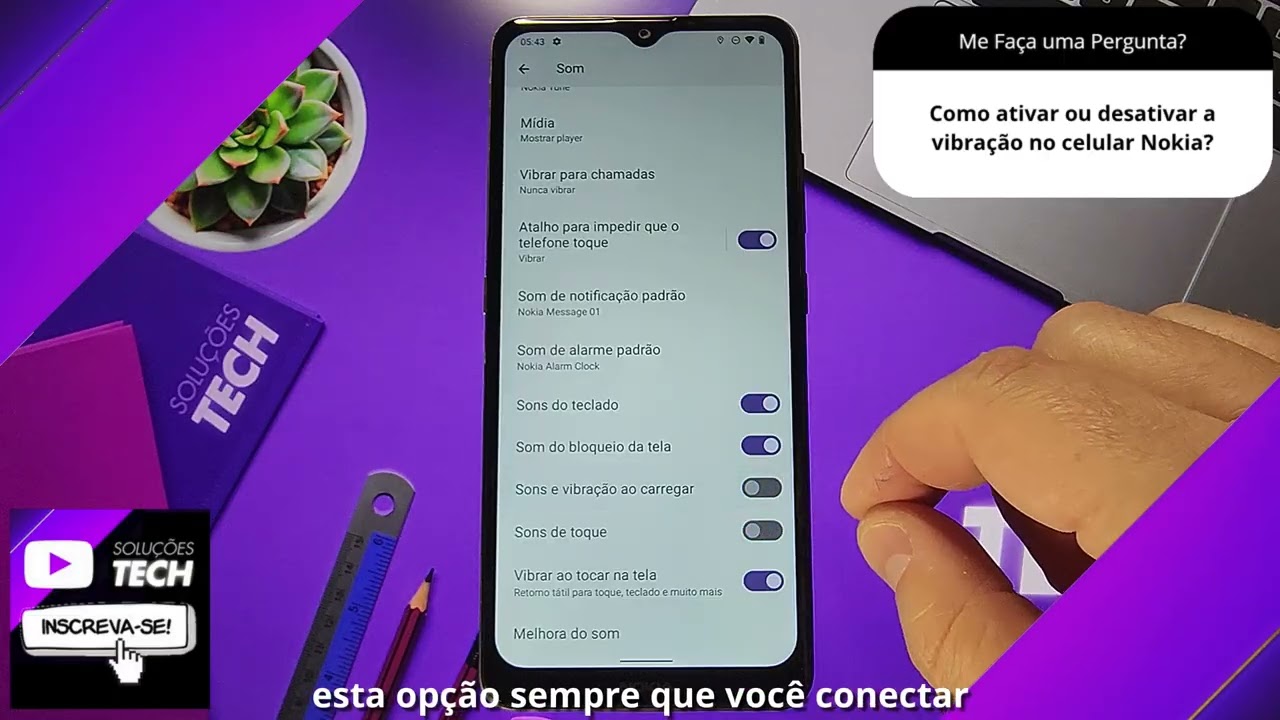 Como ativar ou desativar a vibração no celular Nokia