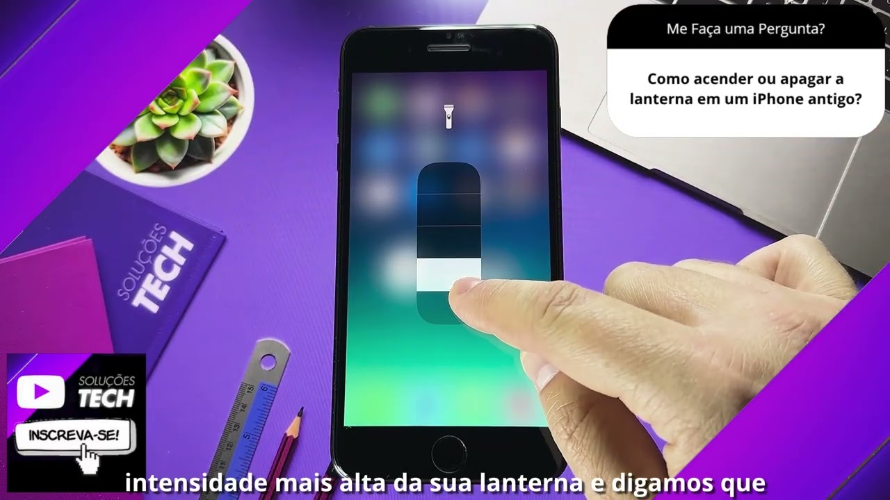 Como acender ou apagar a lanterna em um iPhone antigo