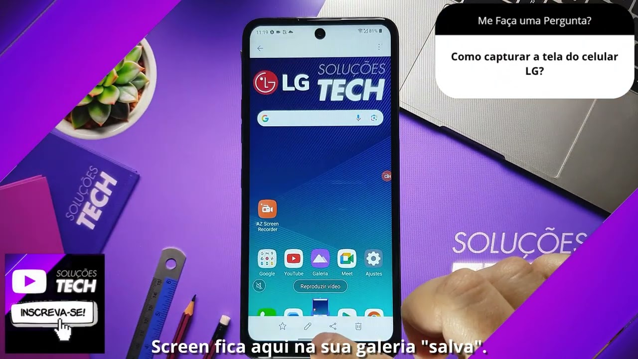 Como capturar a tela do celular LG