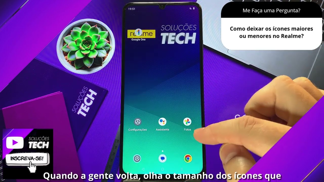 Como deixar os ícones maiores ou menores no Realme
