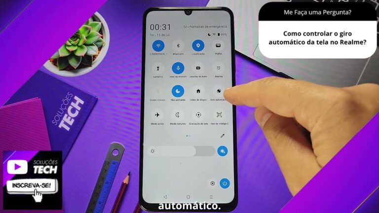 Como controlar o giro automático da tela no Realme Como controlar o giro automático da tela no Realme