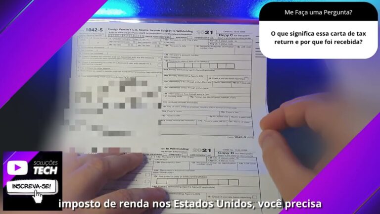 O que significa essa carta de tax return e por que foi recebida❓