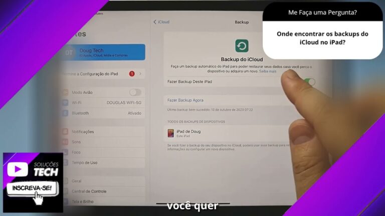 Onde encontrar os backups do iCloud no iPad❓