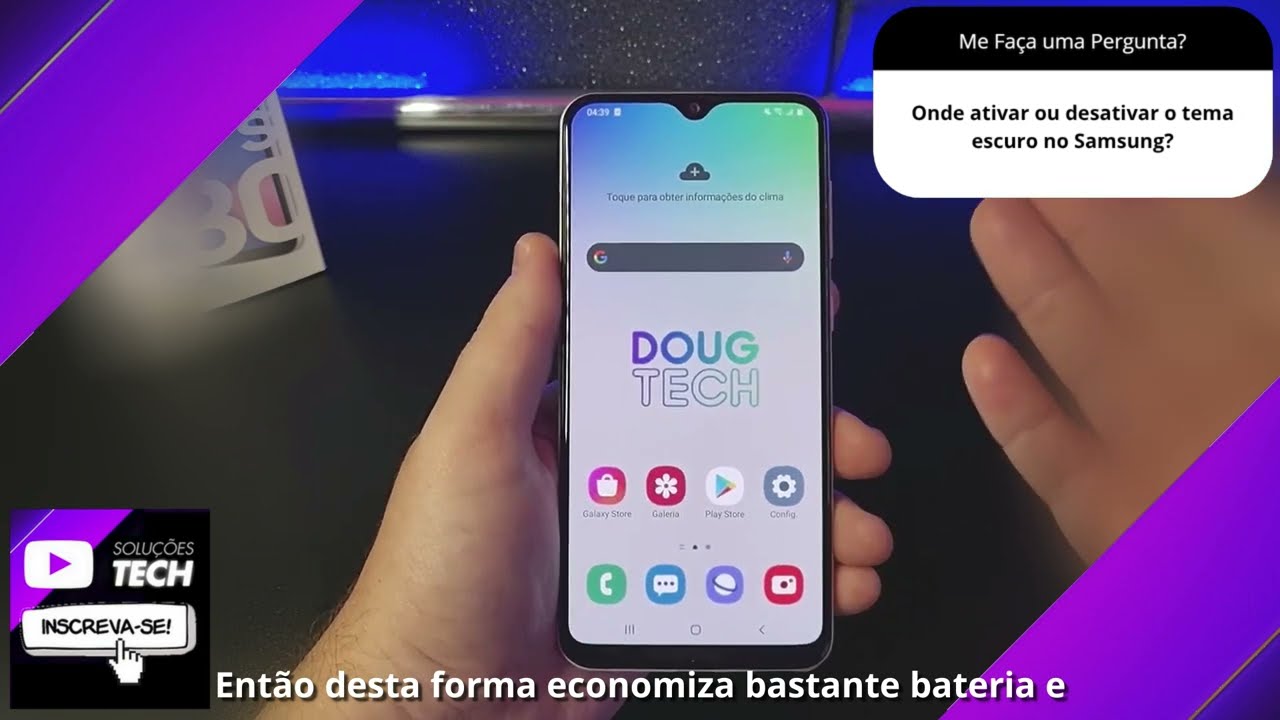 Onde ativar ou desativar o tema escuro no Samsung❓