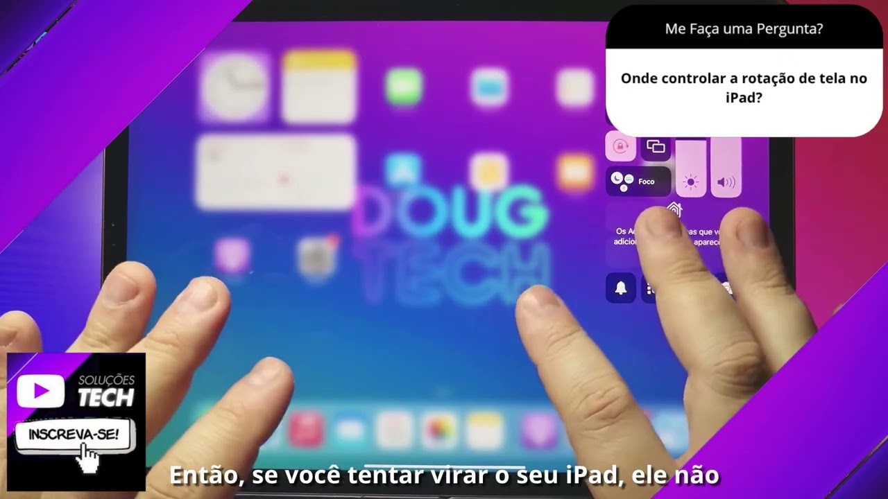 Onde controlar a rotação de tela no iPad❓