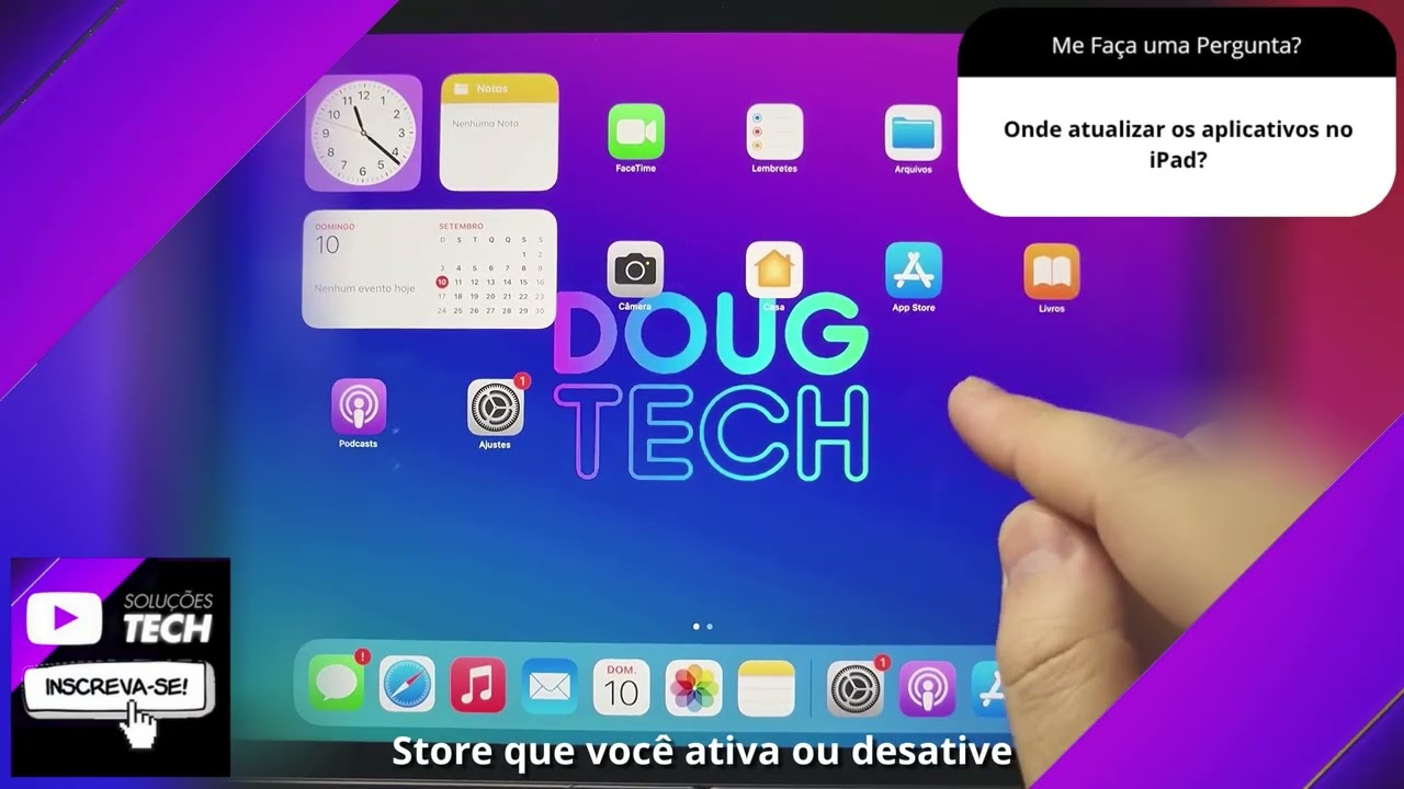 Onde atualizar os aplicativos no iPad❓