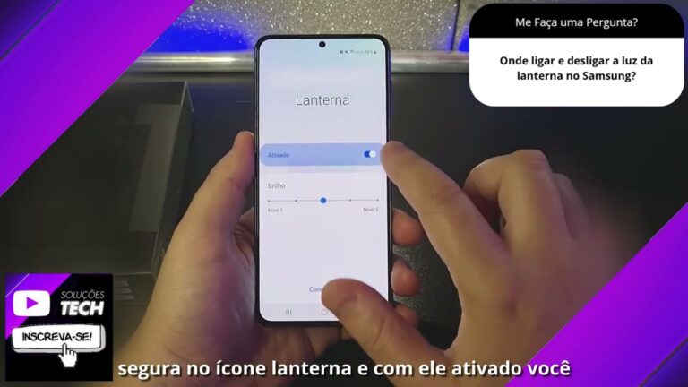 Onde ligar e desligar a luz da lanterna no Samsung❓