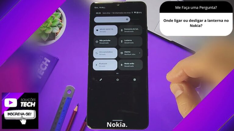 Onde ligar ou desligar a lanterna no Nokia❓